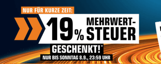 Mehrwertsteuer-Aktion: Saturn bietet 19 Prozent Rabatt an!
