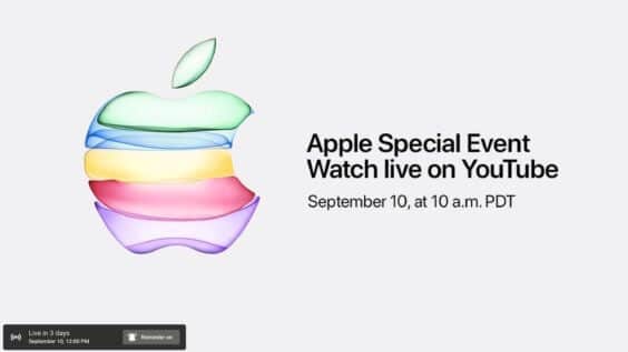 Link: Apple Keynote am Dienstag als YouTube Livestream anschauen