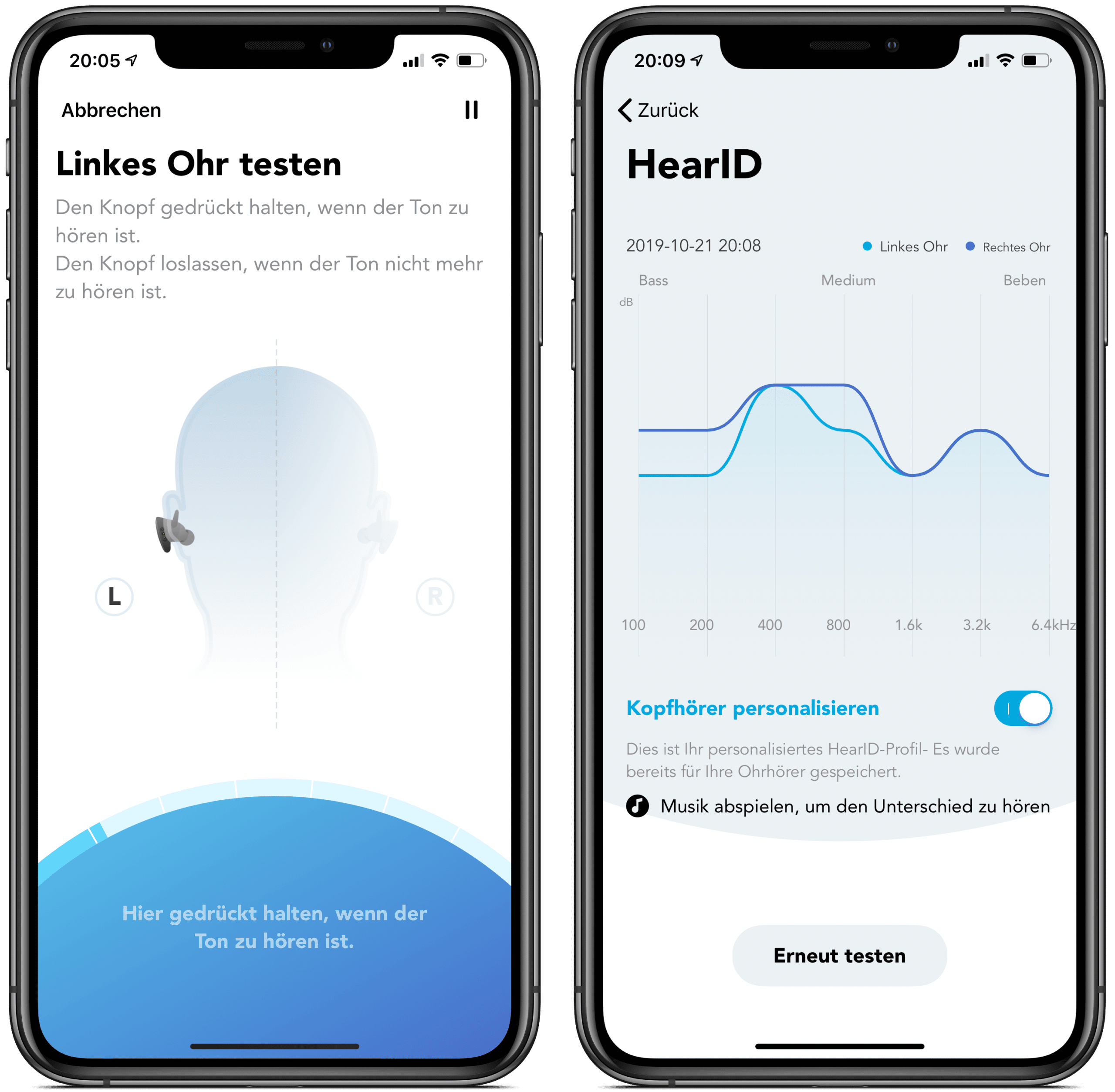 Exemplarische Durchführung der Sound-Optimierung mittels HearID