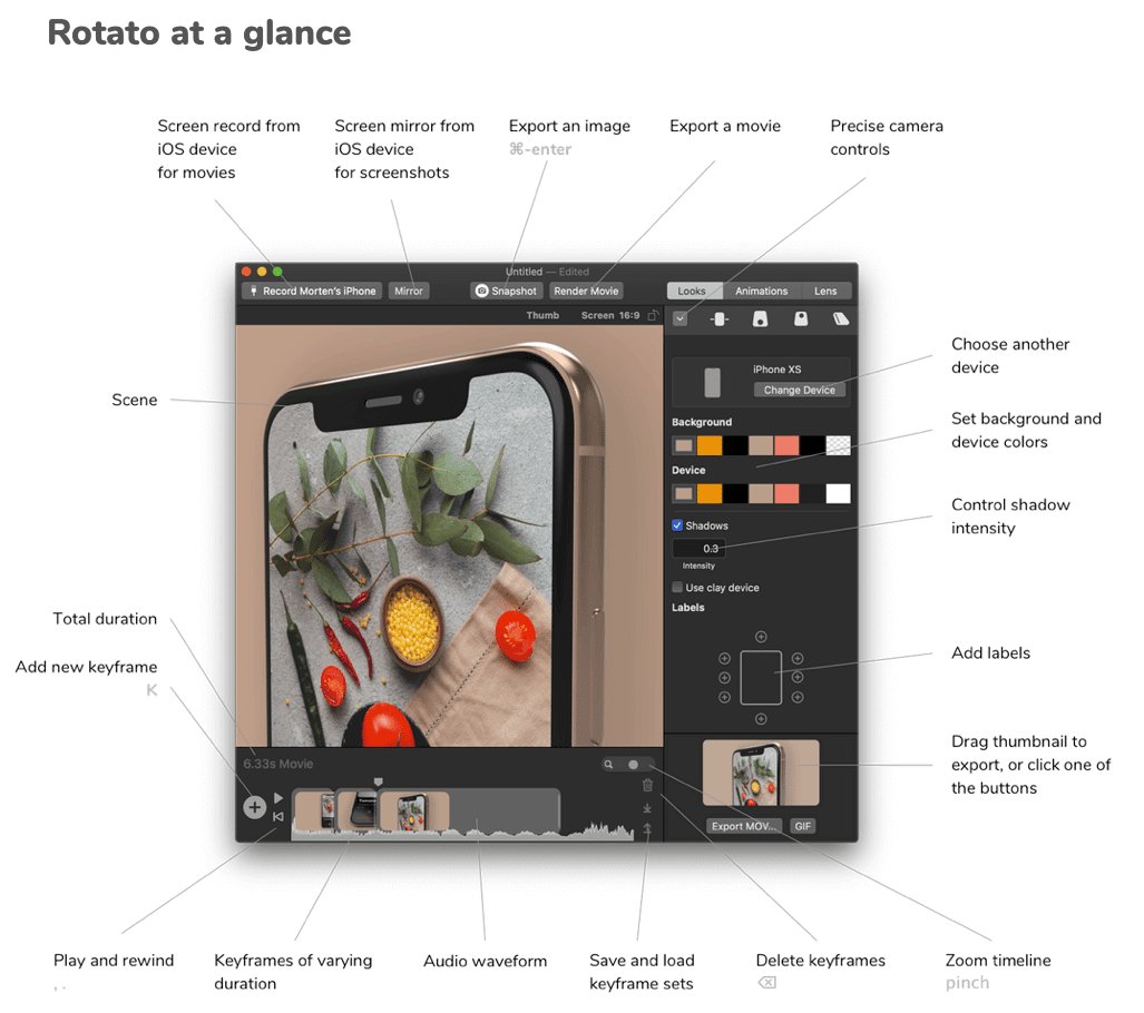 Funktionsübersicht des Tools