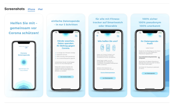 Datenspende: Robert Koch-Institut bringt erste Corona-App in den App Store