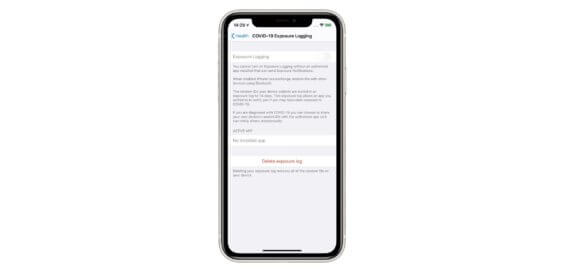 iOS 13.5 Beta Corona-API Erklärung von Apple - Screenshot