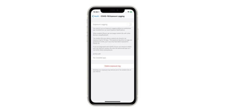 iOS 13.5 Beta Corona-API Erklärung von Apple - Screenshot