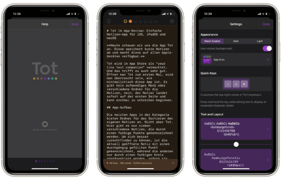 „Tot“ im App-Review: Einfache Notizen-App für iOS, iPadOS und macOS