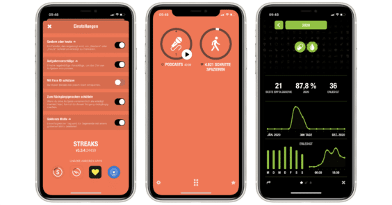 „Streaks“ im App-Review: Gewohnheiten einfach im Überblick behalten
