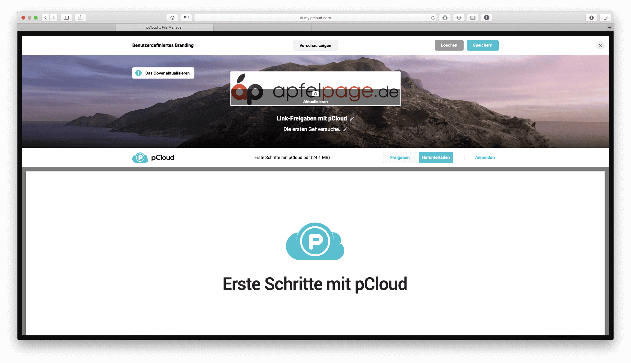 Mit pCloud Branding kann jede Dateivorschau CI-konform gestaltet werden.