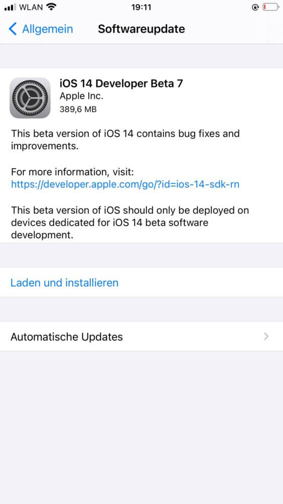 iOS 14 Beta 7