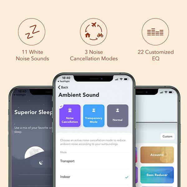 Mit der Soundcore-App können weitere Einstellungen vorgenommen werden.