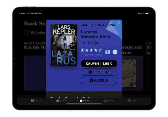 Das E-Book der Woche: „Lazarus“ für 1,99€