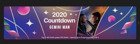 Tag 2 im 2020 Countdown: „Gemini Man“ für 4,99€ kaufen
