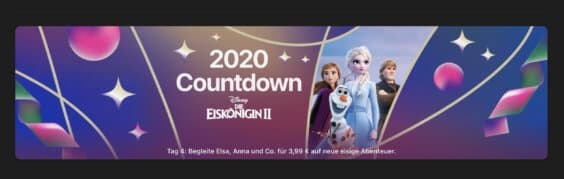 Tag 4 im 2020 Countdown bei iTunes: Heute „Die Eiskönigin II“ für 3,99€