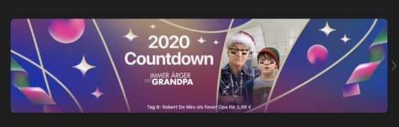 Tag 8 im 2020 Countdown: Heute „Immer Ärger mit Grandpa“ für 3,99€