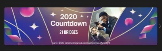 Tag 13 im 2020 Countdown: Heute „21 Bridges“ für 3,99€