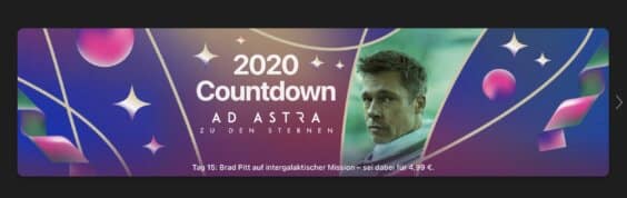 Tag 15 im 2020 Countdown: Heute „Ad Astra – Zu den Sternen“ für 4,99€