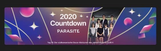 Tag 16 im 2020 Countdown bei iTunes: „Parasite“ für 3,99€