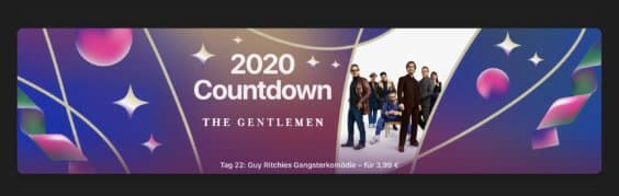 Tag 22 im 2020 Countdown: Heute „The Gentlemen“ für 4,99€