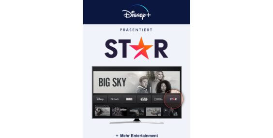 Nachgereicht: Disney bietet mit Star bald neuen Channel
