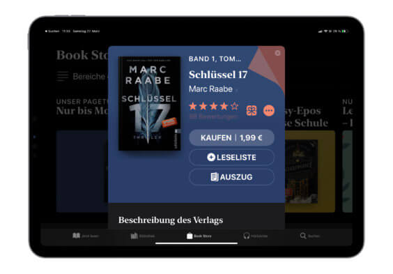 E-Book der Woche: „Schlüssel 17“ für 1,99€ kaufen