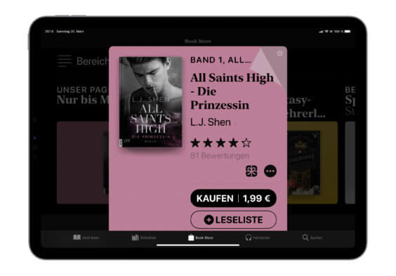 E-Book der Woche: „All Saints High – Die Prinzessin“ für 1,99€