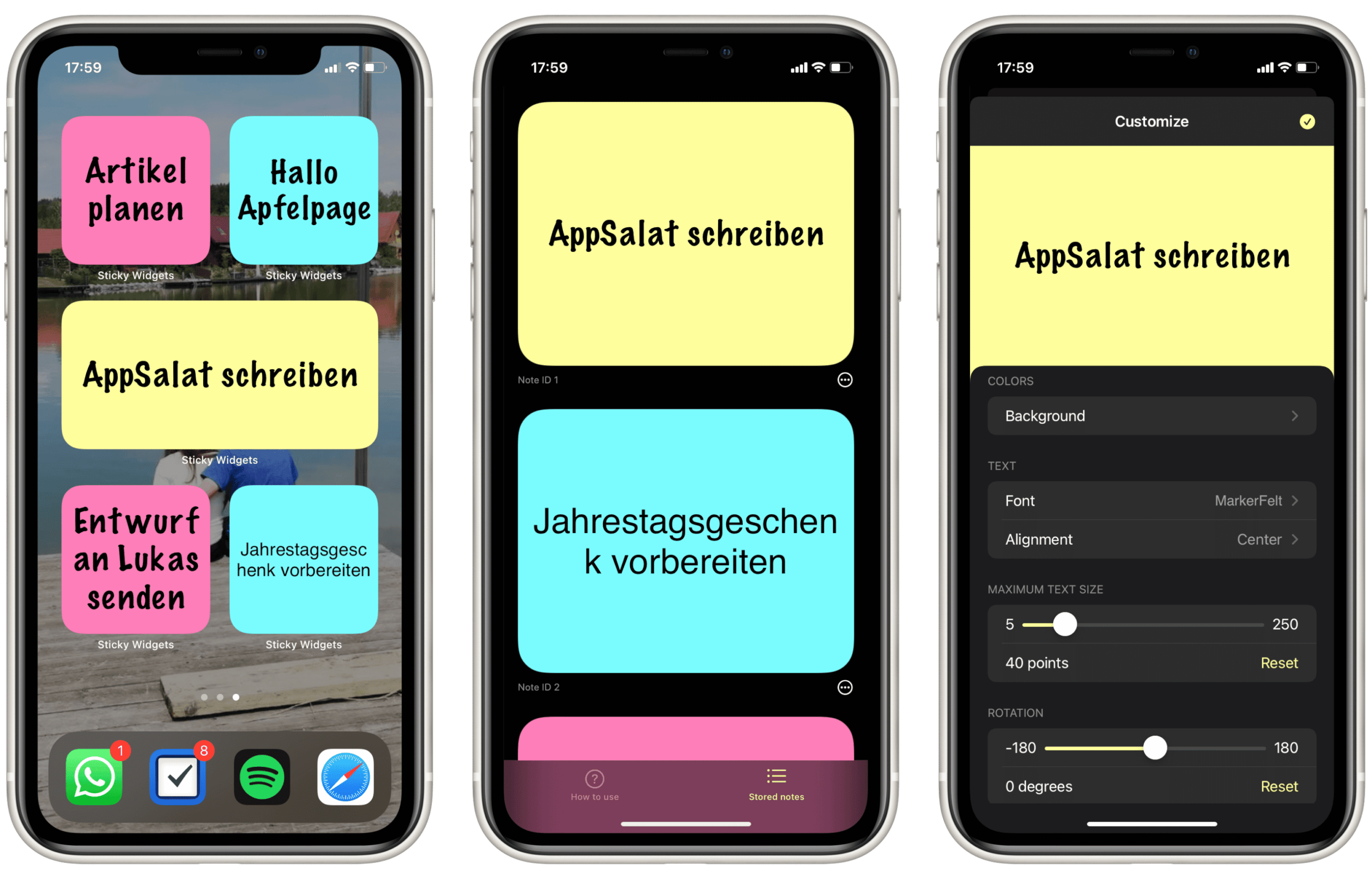 Sticky Widgets