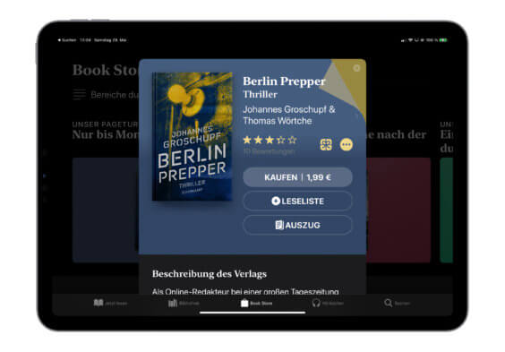 E-Book der Woche: „Berlin Prepper“ für 1,99 € erwerben