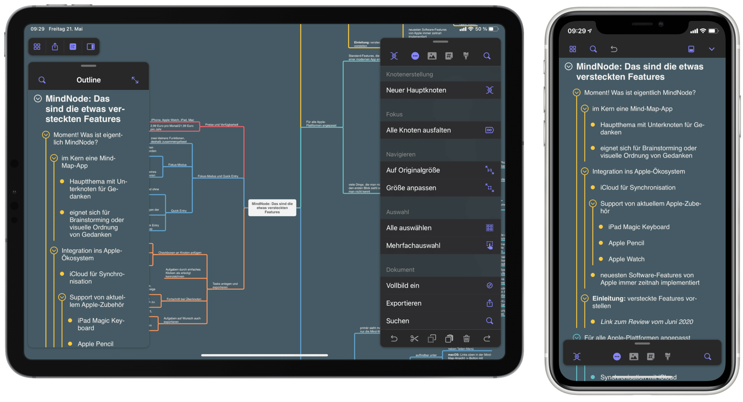 MindNode Outline iOS iPadOS