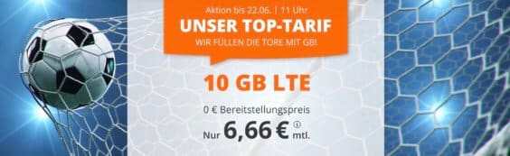 Tarifdeal zum Wochenende: 10 GB für 6,66€ pro Monat