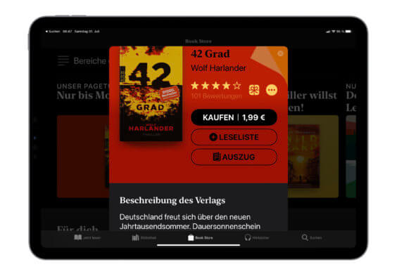 E-Book der Woche: „42 Grad“ für nur 1,99€ erwerben