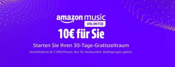 Amazon Music: Wechseln und 10€-Gutschein mitnehmen
