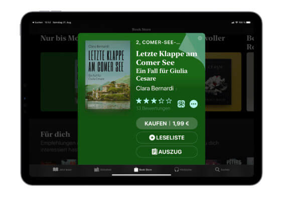 E-Book der Woche: „Letzte Klappe am Comer See“ für 1,99€
