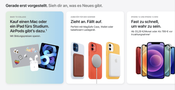 Apple Online Store neues Design 2 - Quelle: Apple.com