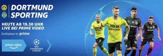 Programmhinweis: BVB in der Champions League heute auf Prime Video