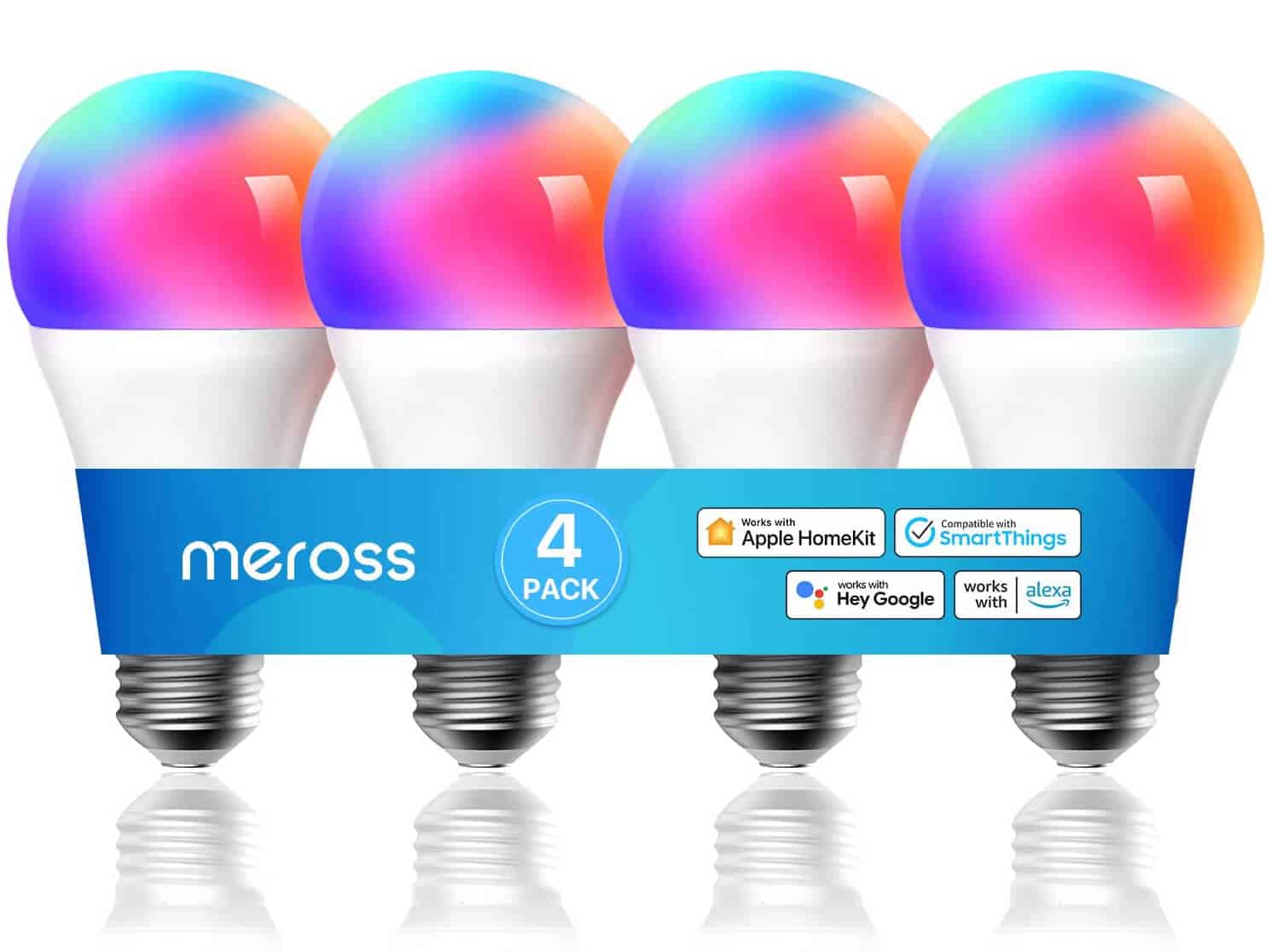 Meross Smart WIFI LED Bulb E27, 4er-Set