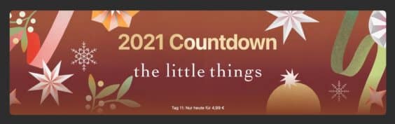 iTunes-Countdown 2021 Tag 11: Heute „the little things“ für 4,99€ kaufen
