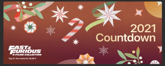 iTunes-Countdown 2021 Tag 31 Finale: Alle 9 Fast & Furious-Filme für 29,99€ kaufen