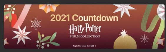 iTunes-Countdown 2021 Tag 5: Heute die Harry-Potter-Reihe für 24,99€ kaufen
