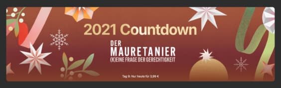 iTunes-Countdown 2021 Tag 9: Heute „Der Maurentanier – (K)eine Frage der Gerechtigkeit“ für 3,99€ kaufen