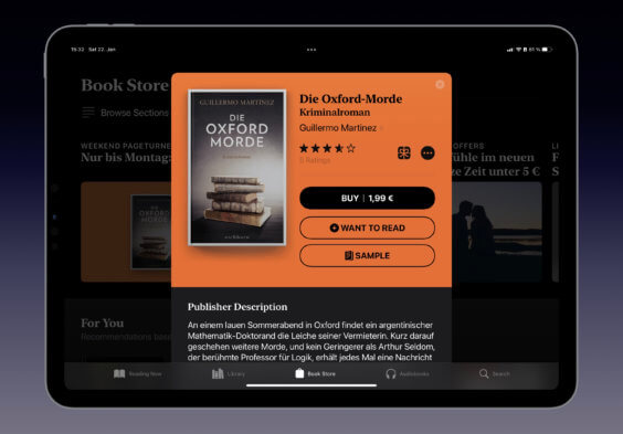 E-Book der Woche: Über das Wochenende „Die Oxford-Morde“ für 1,99€ kaufen