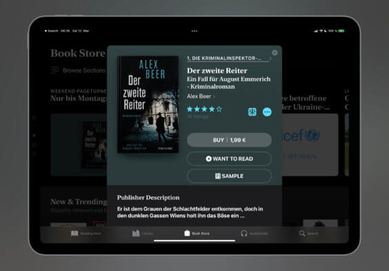 Das E-Book der Woche: Heute noch „Der zweite Reiter“ für 1,99€ kaufen