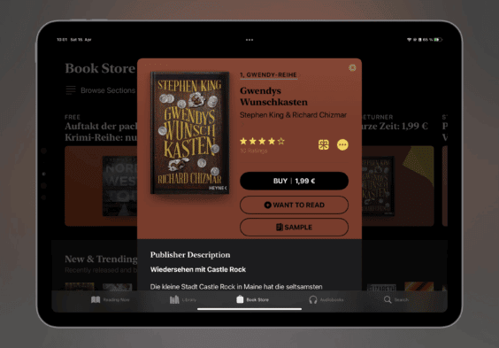 Das E-Book der Woche: „Gwendys Wunschkasten“ für 1,99€ kaufen