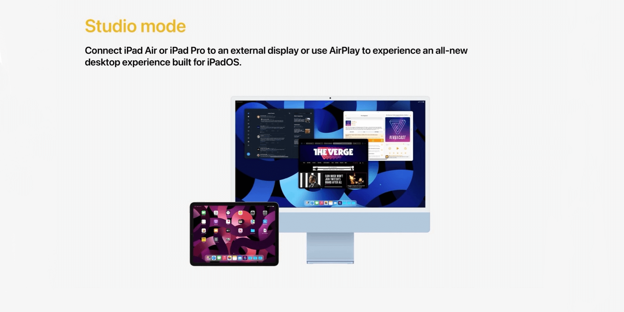 iPadOS 16 Studio-Modus