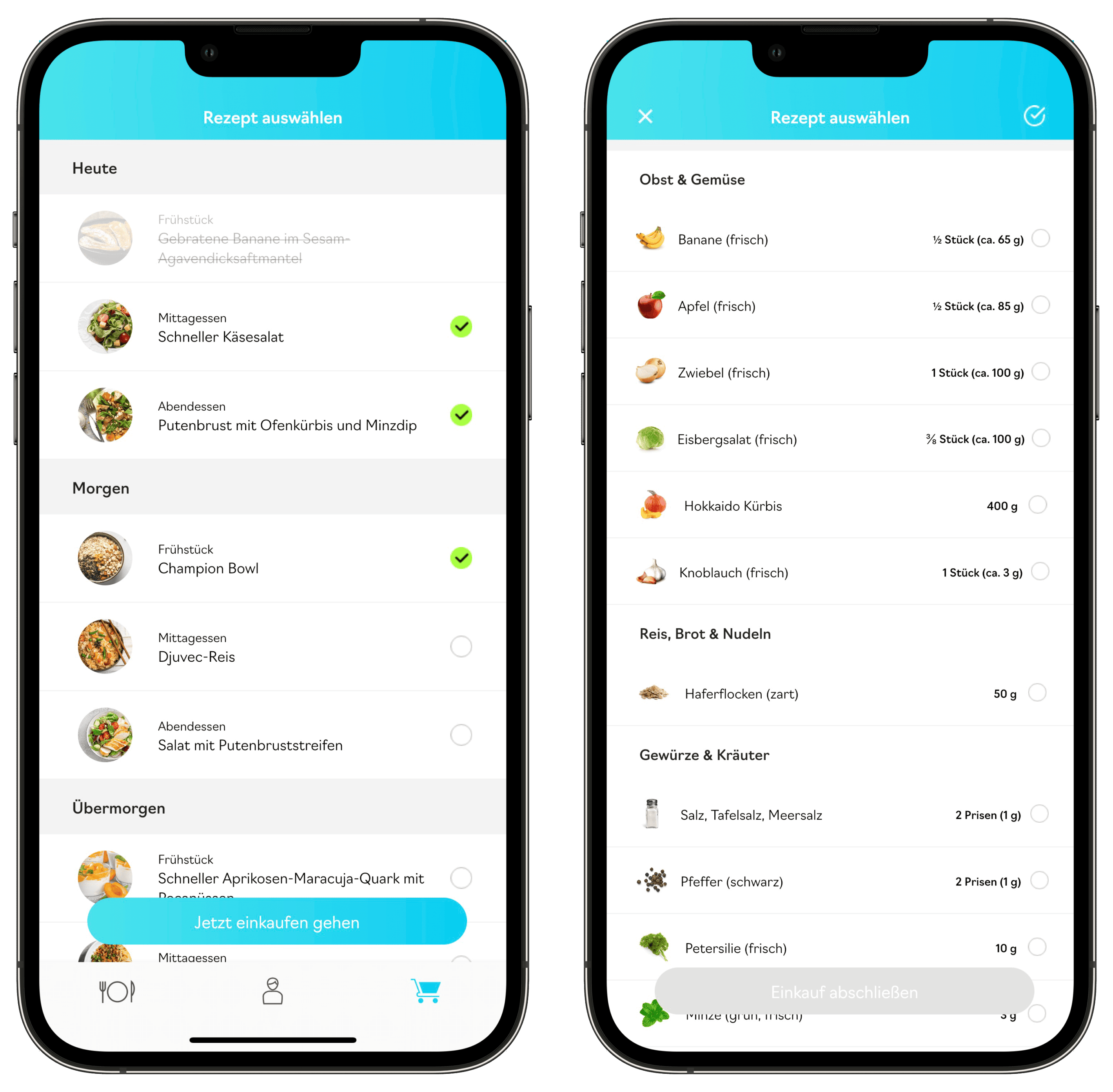 FoodPal Einkaufsliste