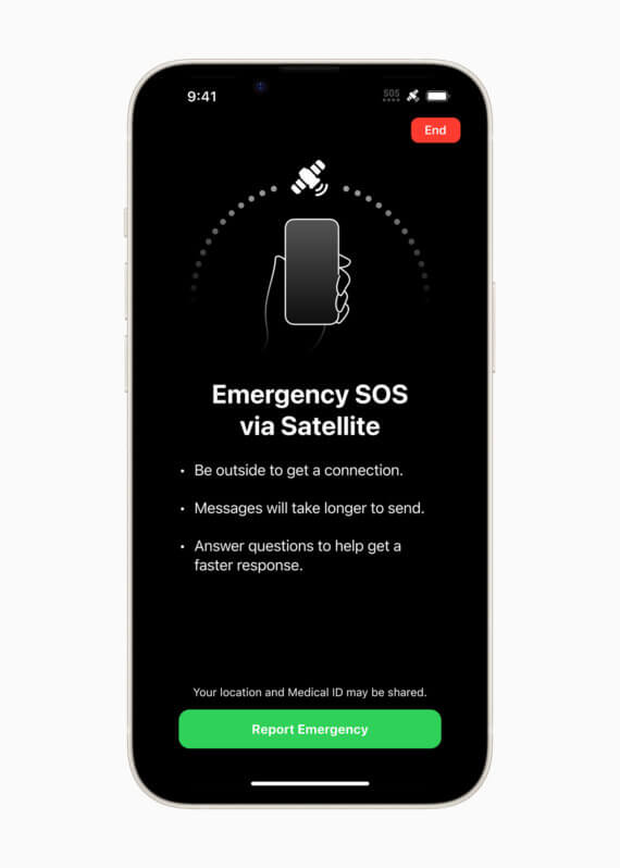 Satellitenempfang auf dem iPhone 14 - Apple