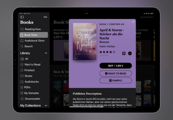 Das E-Book der Woche: Dieses Mal „April & Storm – Stärker als die Nacht“ für 1,99€ kaufen