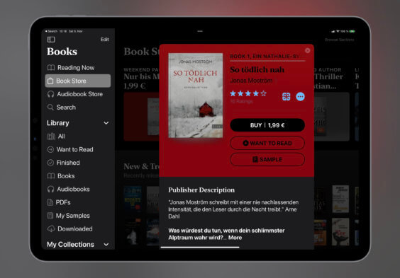 Das E-Book der Woche: Dieses Mal „So tödlich nah“ für 1,99€ kaufen