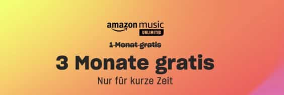 Noch bis morgen: Amazon Music unlimited 3 Monate gratis für Neukunden