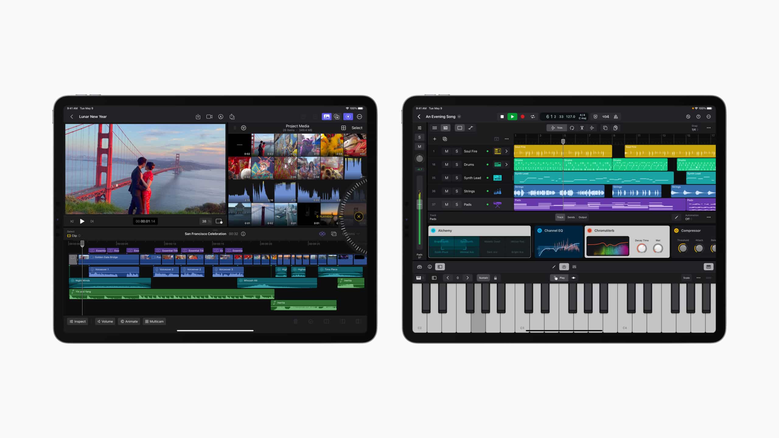 Final Cut Pro und Logic Pro auf dem iPad - Apple