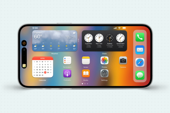 Konzept: Wie der Homescreen im Querformat heute aussehen könnte