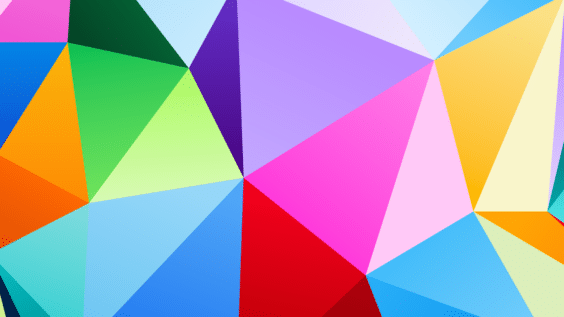 Hintergrundbild für iPhone, iPad und Mac: Geometrische Formen und viel Farbe