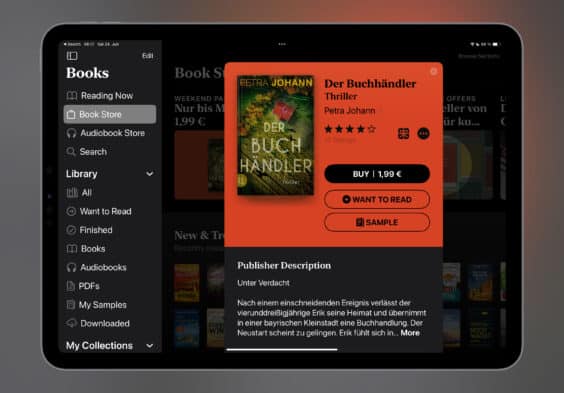 Das E-Book der Woche: Dieses Mal „Der Buchhändler“ für 1,99 Euro mitnehmen